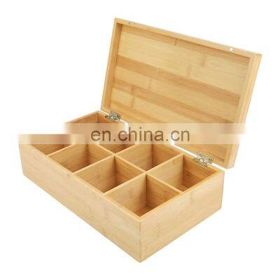 Large Wooden Tea Organizer Box 8-Slot 100% Handmade Craft Eco-Friendly Natural Decor photo-4