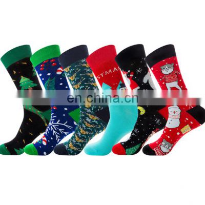 Fashion Cartoon Pattern Ins Street Style All Cotton Festival Men Women Christmas Socks