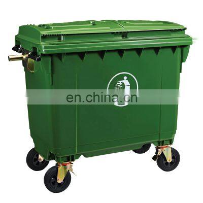 Top Quality 660 Liter Large Garbage Bins Kitchen Waste Bin Plastic Dustbin With Wheels