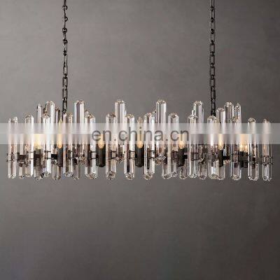 Bonnington Modern Luxury k9 Crystal Glass Linear Chandelier Hanging Hotel Restaurant Living Room Ceilings Home Decor Lighting photo-5