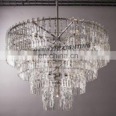 Modern customized staircase K9 crystal chandelier & pendant lights ceiling luxury MARIGNAN ROUND CHANDELIER