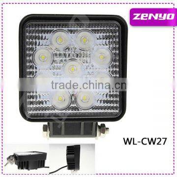 portable led work light with switch on/off 27W led truck light, work lamps