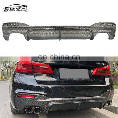 G30 AC Style Carbon Fiber Rear Diffuser Rear Bumper Lip Rear Splitter For BMW 5 Series 30 G38