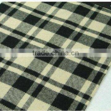 Ivoire Background Tartan Plaid Wool fabric Cloth