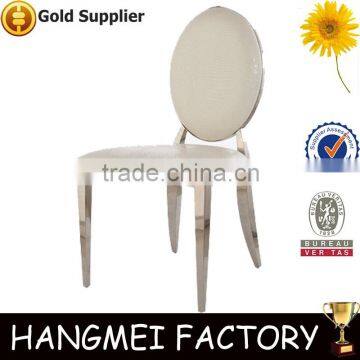 Wholesale cheap Round PU stainless steel dining chair