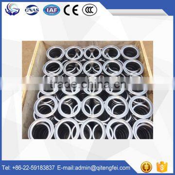 Concrete pump pipe with weld collars forging end fitting flange