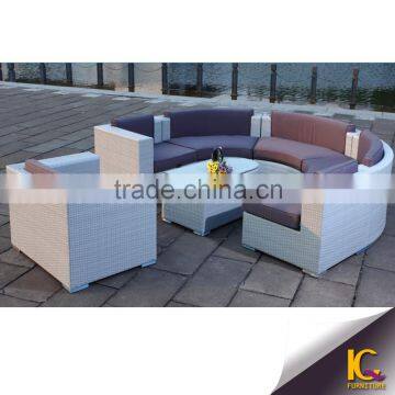 Modern product outdoor white rattan sectional sofa stock sofa with aluminium frame