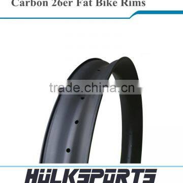 High-end 26er Fat Bike Carbon Wheelset 3K/UD 80 mm Fatbike Rims 18mm Profile Depth Carbon Hooklesse/clincher Mtb Rim Quality Choice