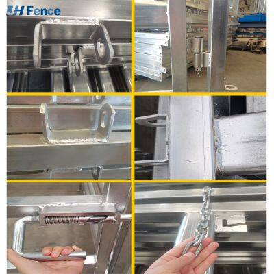 Portable Hot Dip Galvanized Steel Powder Coated Eco-Friendly Livestock Cattle Panels Safety Fencing Horse Fence 6ft Folding photo-6