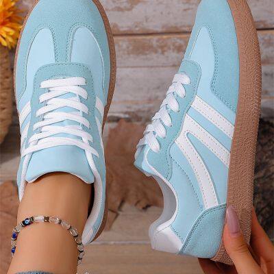 Coffee Sleek Snake Skin Print Lace-up Detail Comfort Loafer Shoes Fiery Red PU Leather Color Block Detail Lace Up Sneakers Wholesale Women Shoes photo-5