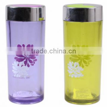 CCHC-008 2014 New Promotion Plastic Travel Mug with 500ml with flower surface