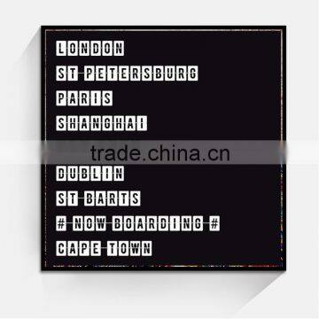 JC Factory Direct Sale Home Decorative Bedroom Hotel Wall Letter Oil Painting On Canvas JC-08