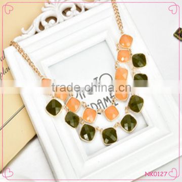 Jewelry Factory Wholesale Women Choker Resin Necklace Type Layered Necklace