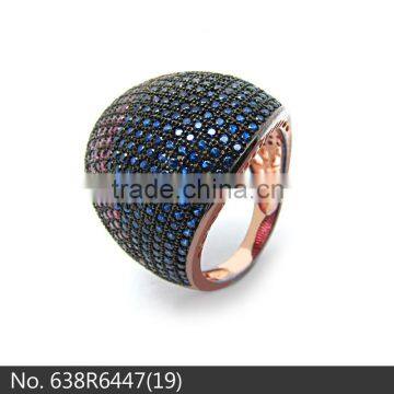 2015 Most popular nepal colorful ring jewelry in 925 silver rose gold plated rings