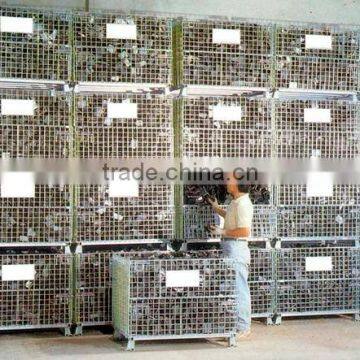Galvanized Foldable Mesh Metal Storage Cage