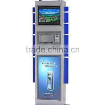 solar charging mobile phone kiosk, cell phone charging station