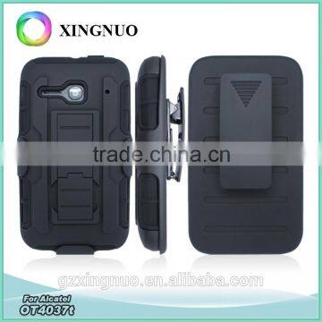 Heavy Duty Belt Clip Robot Case for Alcatel One Touch Evolve 2 OT4037 as Holster Kickstand Bumper Case