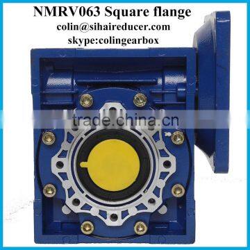 NMRV063 aluminium alloy square flange worm gearbox machine