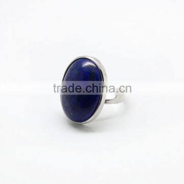 RG1024 Wholesale Lapis Lazuli Oval Ring,Bezel Setting Ring photo-2