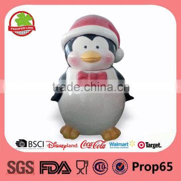 2014 ceramic animal cookie jar penguin design