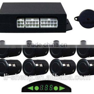 8 way digital front and rear parking sensor kit