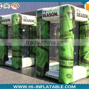 New price for advertising promotion inflatable money cube booth