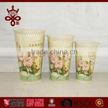 Metal Bucket Manufacturer Supply Good Quality Lavender Metal Trash Bin photo-6