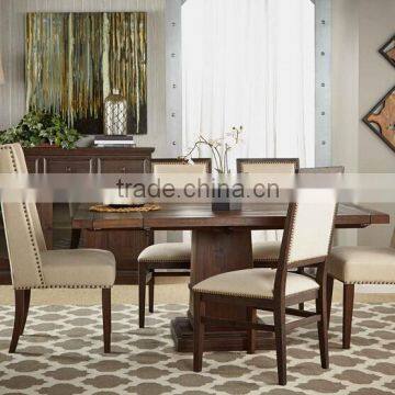 French Style Solid Oak Wood Design Dining Armless Chair photo-4