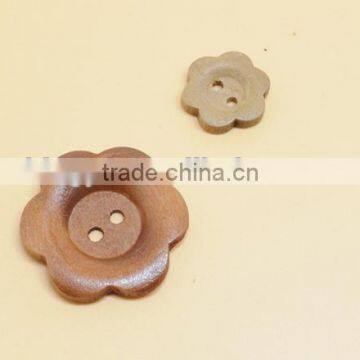 Sedex Audited Factory 2 Pillar Sunflower Shape Wooden Button photo-2