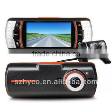 2.7" LCD Full HD1080p Car DVR Dual Camera with GPS optional