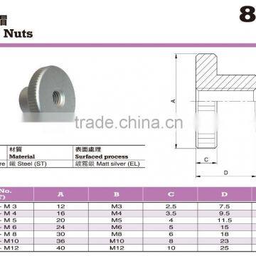 For Center Lathe and Turning Lathe Parts Matt Silver Knurled Nuts photo-2