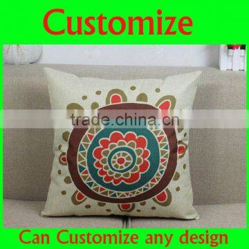 Custom printed 100% cotton fabrics decoratiion pillow/booster seat cushion