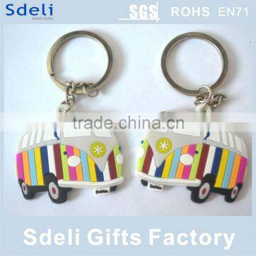 Fashion style factory OEM design bus rubber key tag