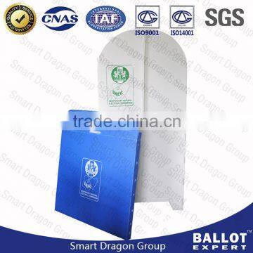 Multipurpose Plastic Floor Display Stand , Cardboard Ballot Display Booth Stand