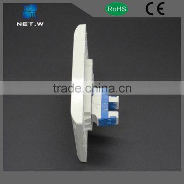 Wall utp faceplate AMP rj45 cat6e face plate , utp face plate