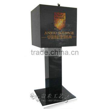 High Quality Donation Money Box With Lock,black Acrylic Donation Box photo-2