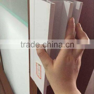 PVC laminated capping sliding three way window profile