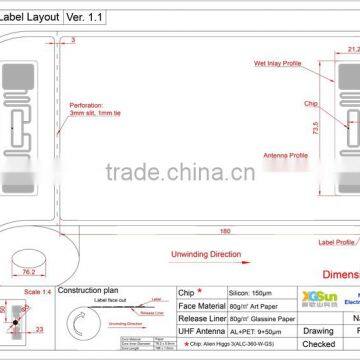 137916/137916 H3 9662 100X180mm RFID Label                        
                                                Quality Choice