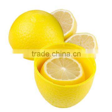 lemon keeper vegetables fruit citrus shaped plastic storage saver box container