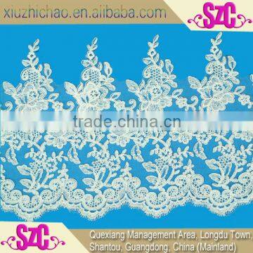 Factory Direct Sales 26cm ivory lace trim wide for bridal dress