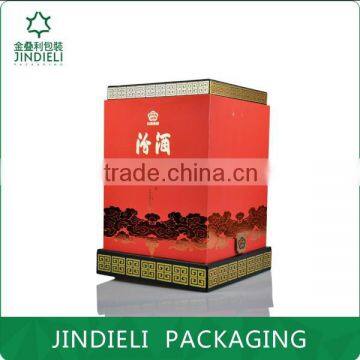 Red fashion beauty lid and base white spirit packaging box