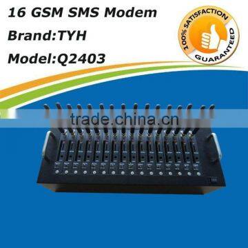 USB GSM SIM Card 16 port bulk sms modem,wavecome Q2303 modem,gsm modem rs232 low cost