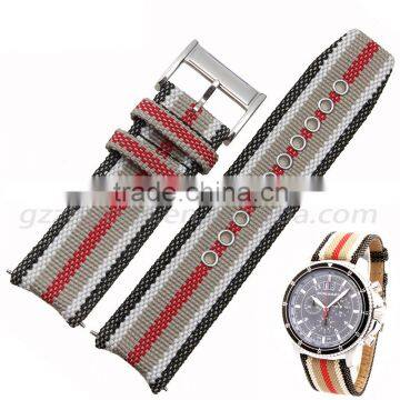 China Wholesale Custom Fashion Customize logo printing Nato Nylon Watchband 22mm