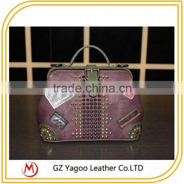 2016 Latest Leather Shoulder Messenger Bag Korean Hangbag With Leather Badge photo-3