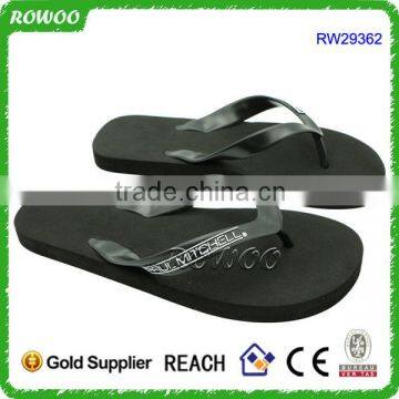 EVA foam rubber beach flip flops,men indoor black flip flops