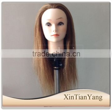 100 human hair Salon Beauty School Professional female Training Doll Head