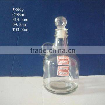 480ml glass oil bottle with handle and glass cap                        
                                                                                Supplier's Choice