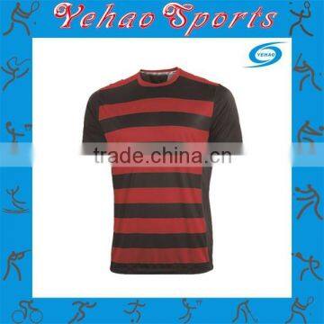 two colors striped practice soccer jersey with sublimation made