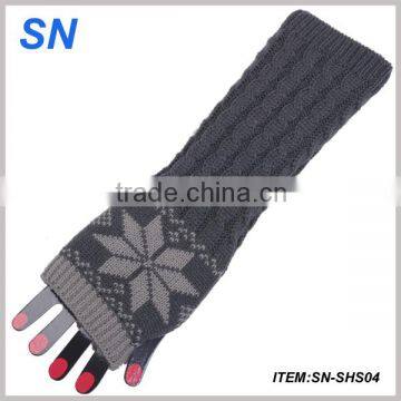 winter fashion ladies cable knit arm warmer