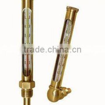 Metal bushing glass thermometer